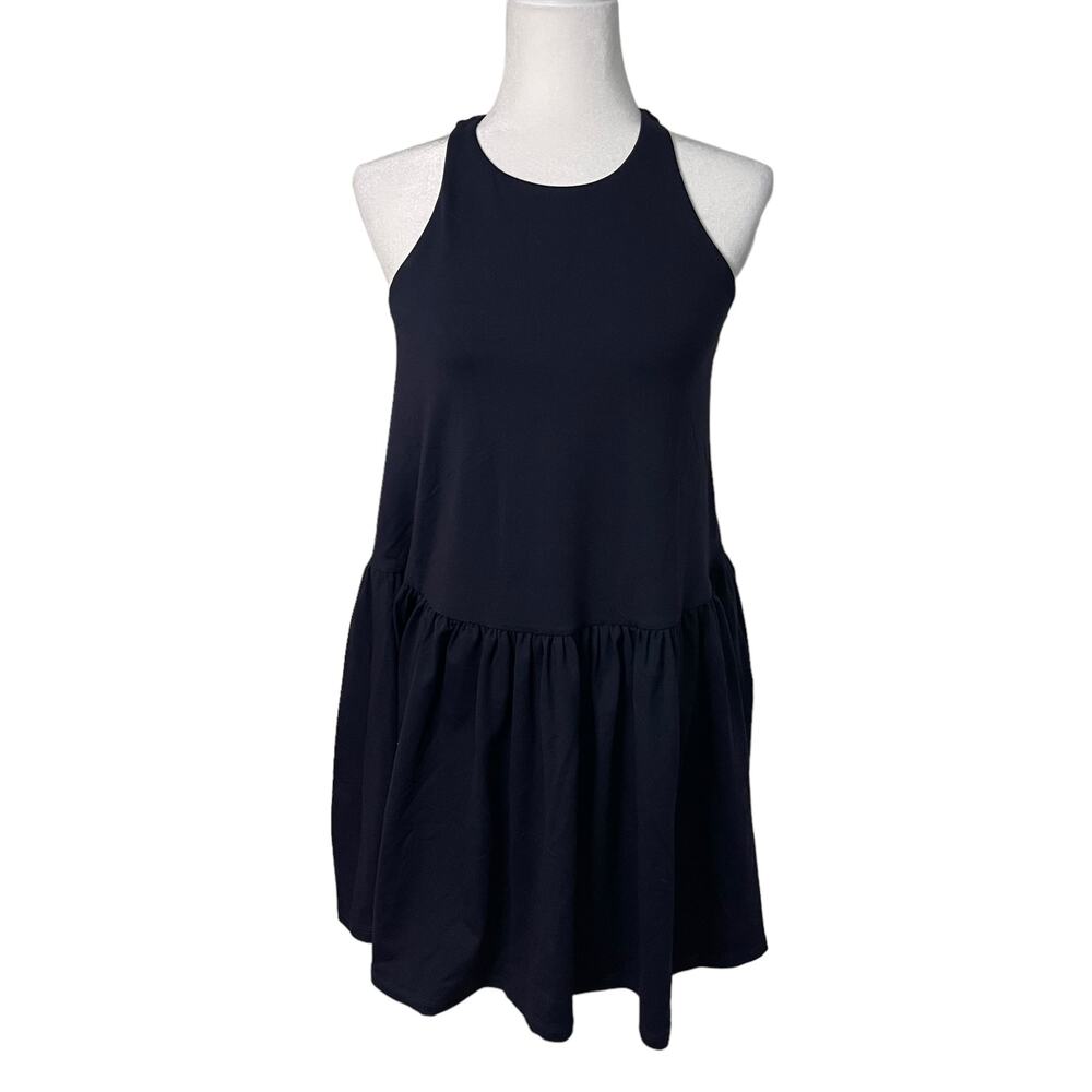 NWT Susana Monaco sleeveless navy racerback drop waist dress - Medium